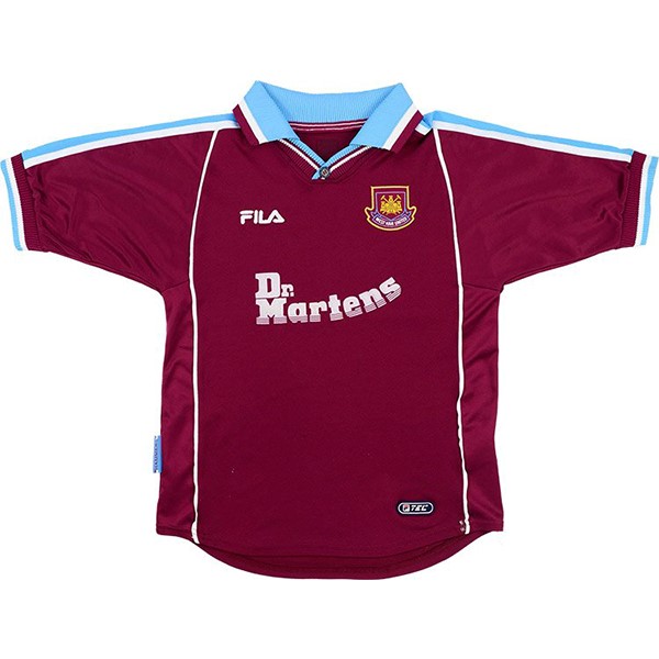 Tailandia Camiseta West Ham United FILA Primera equipo Retro 1999 2000 Rojo